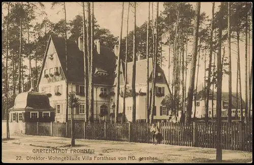 Ansichtskarte Reinickendorf-Berlin Gartenstadt Frohnau Villa Forsthaus 1918