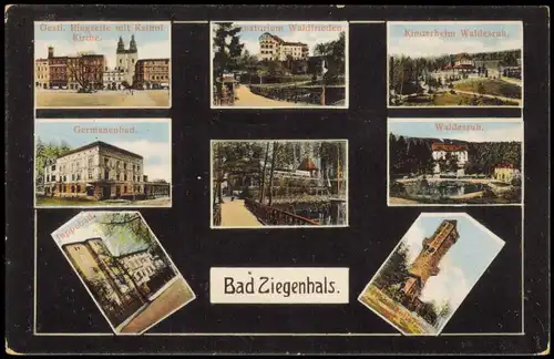 Bad Ziegenhals Głuchołazy MB: Garnisionsbad, Germanenbad uvm 1912