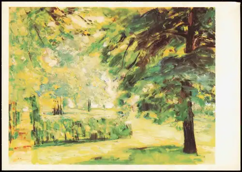 Künstlerkarte DDR: MAX LIEBERMANN (1847-1935) Parklandschaft 1970