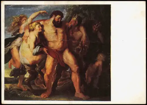 Ansichtskarte  Künstlerkarte PETER PAUL RUBENS Der trunkene Herkules 1975