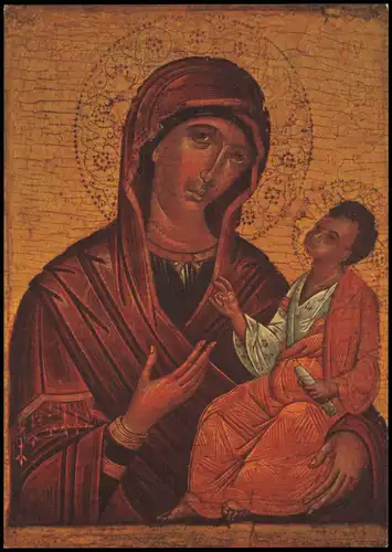IKONENMALEREI Byzantinische Madonna Thessaloniki, Hagia Sophia 1970