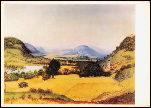 Ansichtskarte  Künstlerkarte Gemälde OTTO DIX Landschaft am Oberrhein 1968