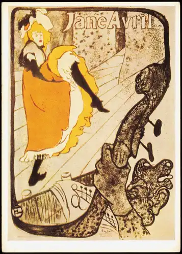 Schulpostkarte Malerei Impressionismus HENRI DE TOULOUSE-LAUTREC 1970