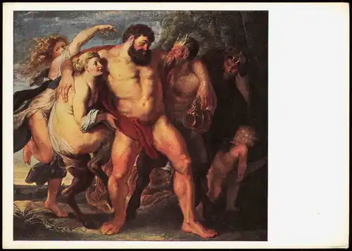 Ansichtskarte  Künstlerkarte PETER PAUL RUBENS Der trunkene Herkules 1975