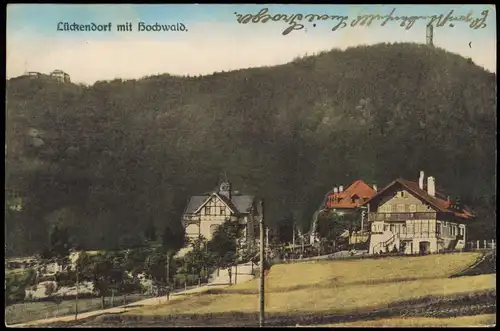 Ansichtskarte Lückendorf-Oybin Panorama-Ansicht mit Hochwald 1914