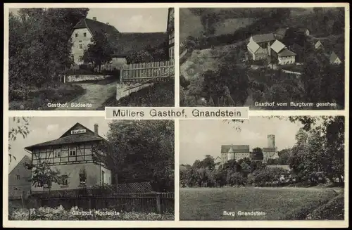 Gnandstein-Kohren-Sahlis Müllers Gasthof Mehrbild-AK 1941   Landpoststempel