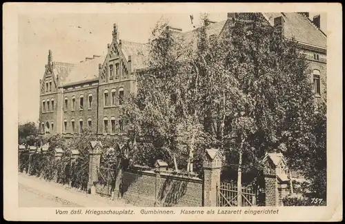 Gumbinnen Gussew (Гусев) Kaserne als Lazarett eingerichtet Ostpreußen 1915