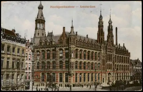 Postkaart Amsterdam Amsterdam Hoofdpostkantoor Ortsansicht 1910