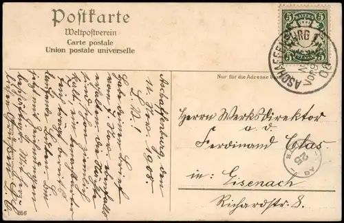 Würzburg Signierte Künstlerkarte K. Mutter: Partie am Eckardsturm 1908