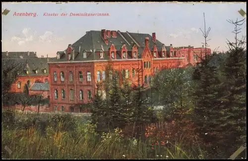 Arenberg-Koblenz Panorama-Ansicht Arenberg Kloster der Dominikanerinnen 1910