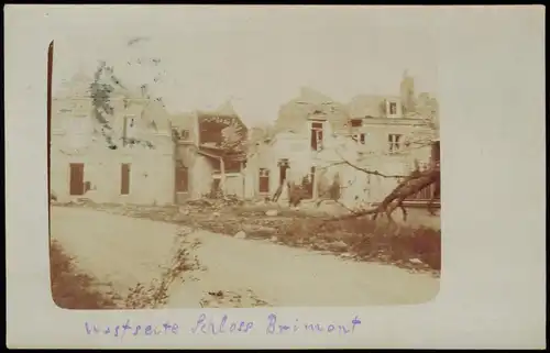 CPA Brimont (Marne) zerstörtes Schloß 1916   gel. Feldpost