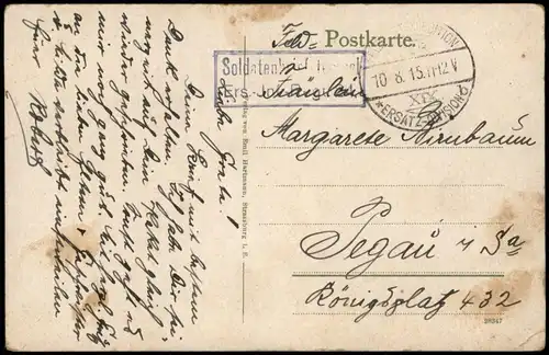 Ansichtskarte Grenz-Partie Strasse Urbeis-Lubing 1915   1. Weltkrieg Feldpost