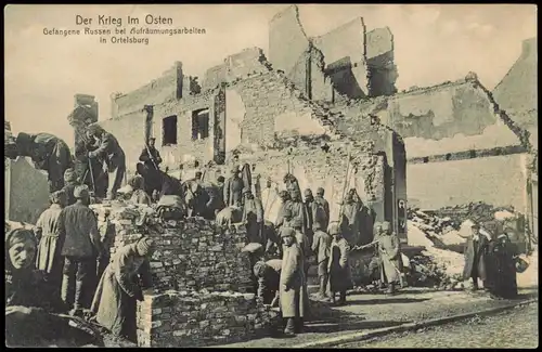 Ortelsburg Ostpreußen Szczytno 1.WK Ostfront Gefangene Russen   Ortelsburg 1915