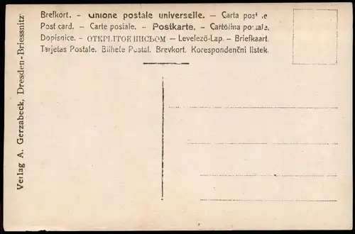 Dresden Echtfoto Haus-Ansicht vom Verlag A. Gerzabeck in Briessnitz 1910