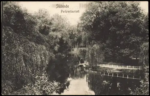 Steglitz-Berlin Feldpostkarte 1. WK Südende Parkrestaurant 1915   mit Stempel