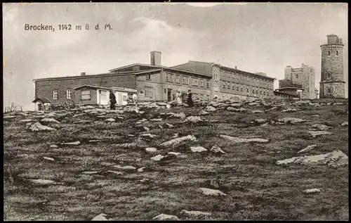 Ansichtskarte Ilsenburg (Harz) Brocken und Brockenhaus 1913