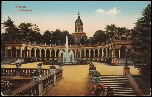 Postcard Breslau Wrocław Liebichshöhe 1914