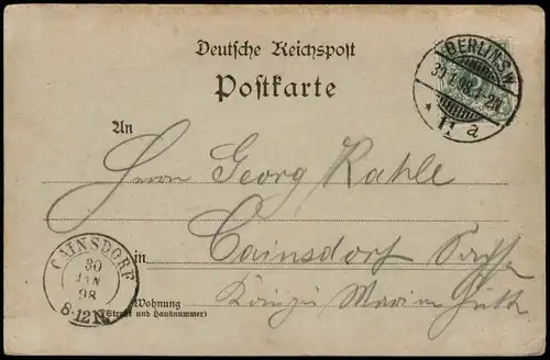Charlottenburg Berlin Kaiser-Wilhelm-Gedächtniskirche bei Mondschein 1898 Luna