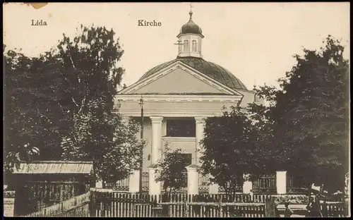 Postcard Lida Ліда Lyda Лида Kirche 1912