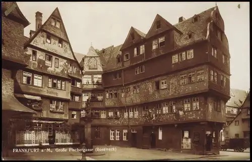 Ansichtskarte Frankfurt am Main Große Fischergasse - Fotokarte 1915