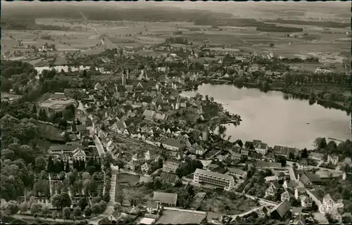 Ansichtskarte Bad Waldsee Luftaufnahme Luftbild 1957