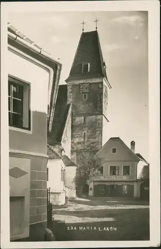 Ansichtskarte Maria Laach am Jauerling Kirche, Geschäft Friedrich Zemann 1936