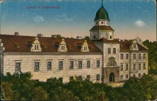 Postcard Tschastolowitz Častolovice Schloß 1914