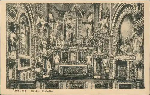 Ansichtskarte Arenberg-Koblenz Arenberg Kirche Hochaltar 1910