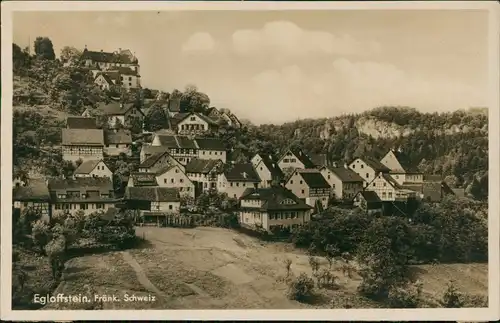 Ansichtskarte Egloffstein Panorama-Ansicht Ort in der Fränk. Schweiz 1940