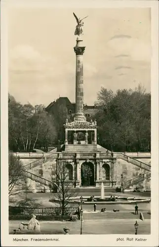 Ansichtskarte München Partie am Friedensdenkmal 1935