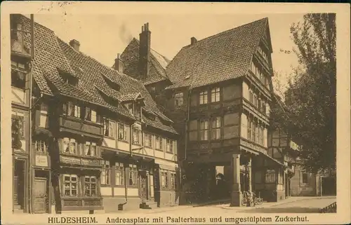 Hildesheim Andreasplatz mit Psalterhaus und umgestülptem Zuckerhut 1926