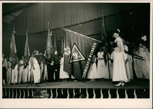 Ansichtskarte  TURNVEREIN REINACH Foto-Motiv-Postkarte Sportler Turnen 1960