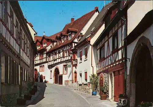 Weinheim (Bergstraße) Ortsansicht der historischen Weinstadt 1979