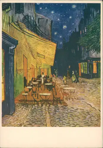 Ansichtskarte  Künstlerkarte Maler Van Gogh Cafe at Night 1958