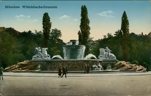 Ansichtskarte München Wittelsbacherbrunnen 1912
