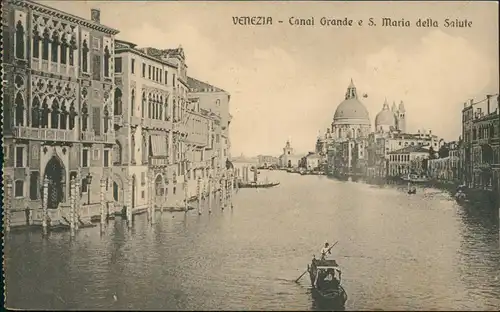 Cartoline Venedig Venezia Canal Grande e S. Maria della Salute 1930