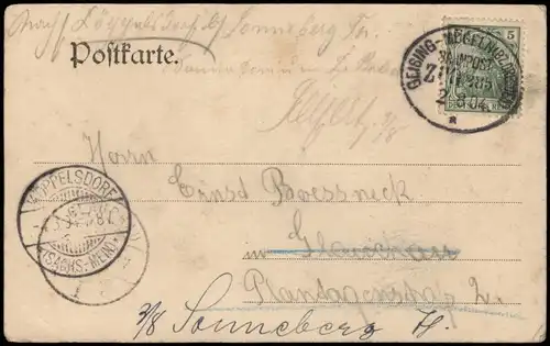 Ansichtskarte .Sachsen 2 Bild Buschschänke von der Schlottwitzer Strasse 1904