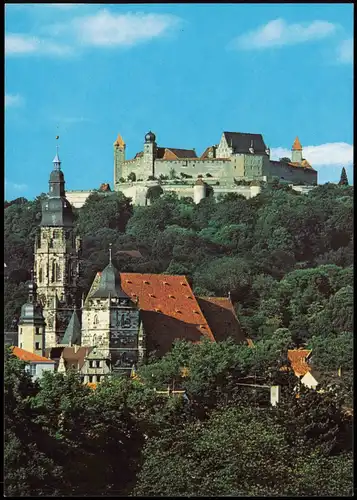 Ansichtskarte Coburg Veste Coburg mit Morizkirche 1980