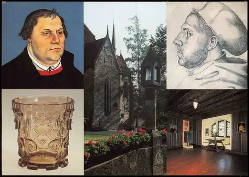 Ansichtskarte Coburg Mehrbild-AK mit KUNSTSAMMLUNG DER VESTE COBURG 1980