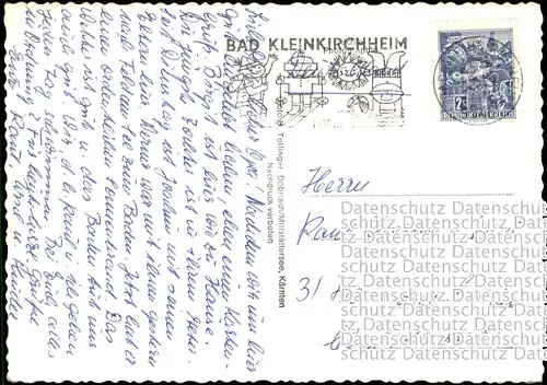 Ansichtskarte Bad Kleinkirchheim Panorama Ansicht 1969