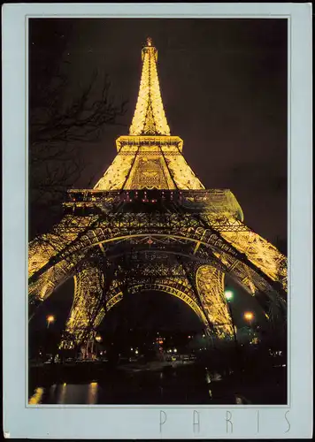 CPA Paris Eiffelturm La Tour Eiffel la nuit 1990