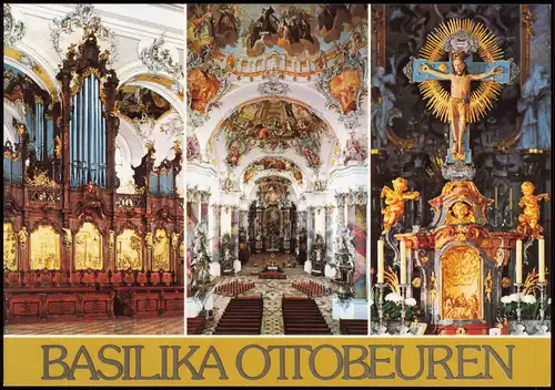 Ansichtskarte Ottobeuren BASILIKA OTTOBEUREN Mehrbild-AK Innenansichten 1980