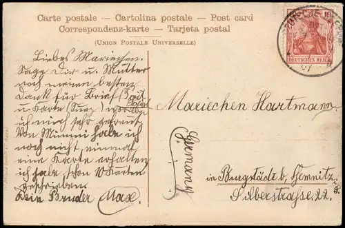 Cartoline Neapel Napoli Costumi popolari 1918  gel. Stempel Deutsche Seepost