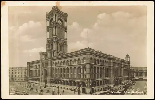 Ansichtskarte Mitte-Berlin Straßenpartien - Rotes Rathaus 1934