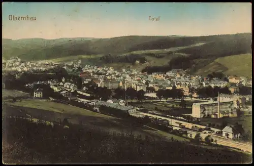 Ansichtskarte Olbernhau Stadt, Fabriken 1920