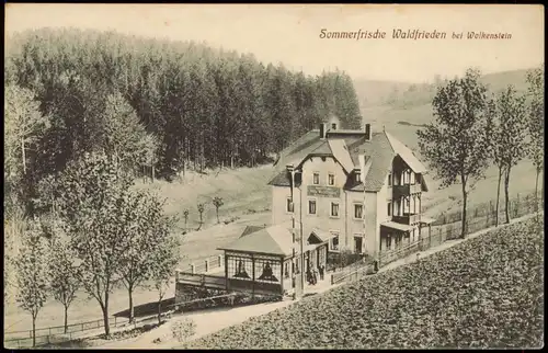 Ansichtskarte Wolkenstein Sommerfrische Waldfrieden 1910