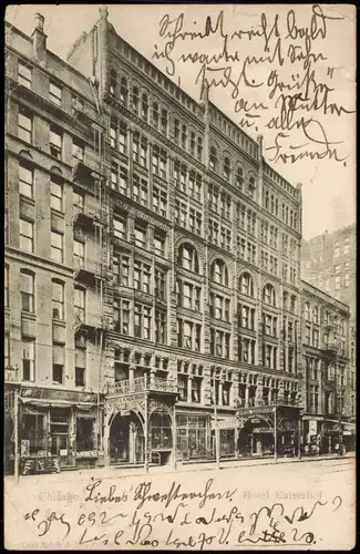 Postcard Chicago Hotel Kaiserhof USA 1908