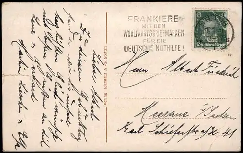 Postcard Stettin Szczecin Museum und Regierungsgebäude. 1931