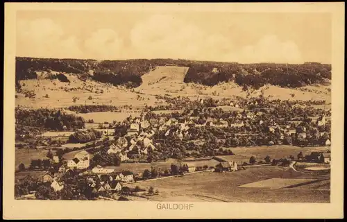 Ansichtskarte Gaildorf Blick auf die Stadt 1937