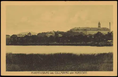 Ansichtskarte Wermsdorf Hubertusburg, Windmühle vom Horstsee 1923